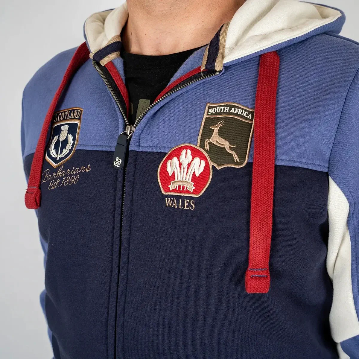 Sweat full zip à capuche Barbarians multi-nations - Image 4