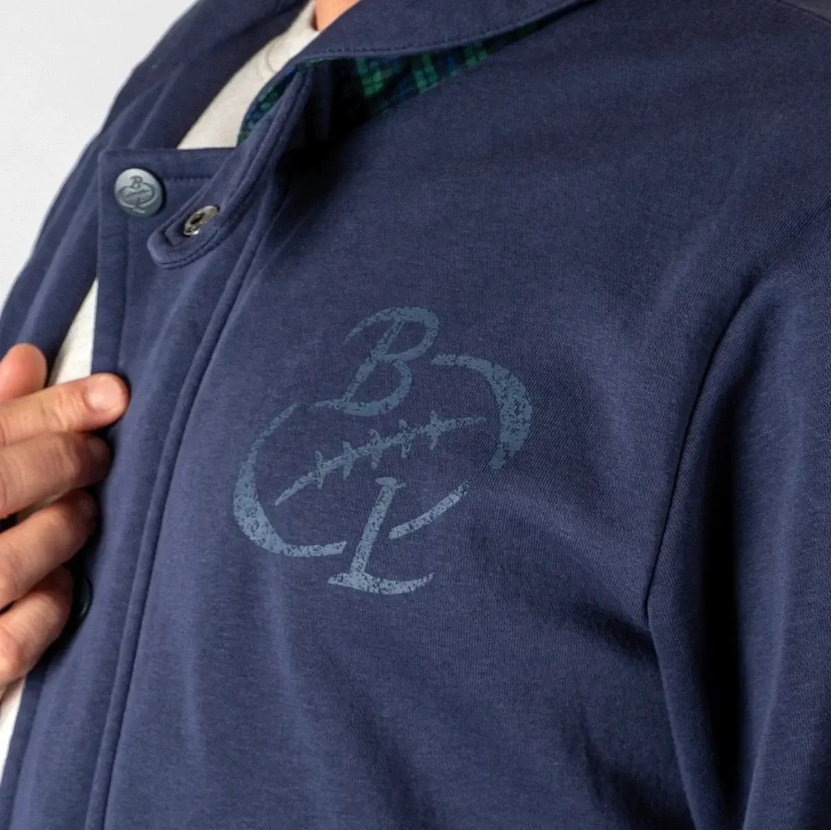 Sweat à poches zippé bleu marine - Image 3