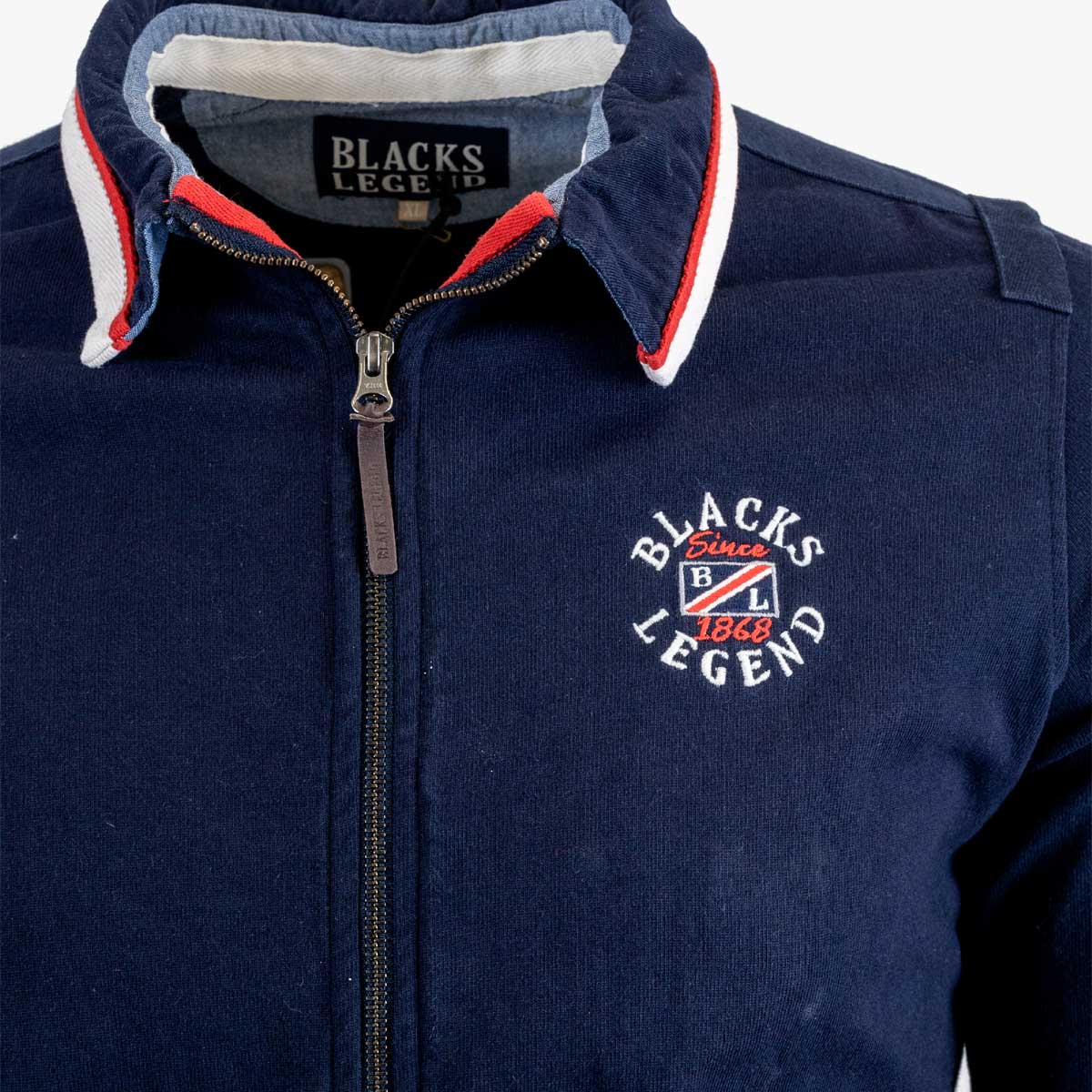 Sweat full-zip bleu marine col polo - Image 3