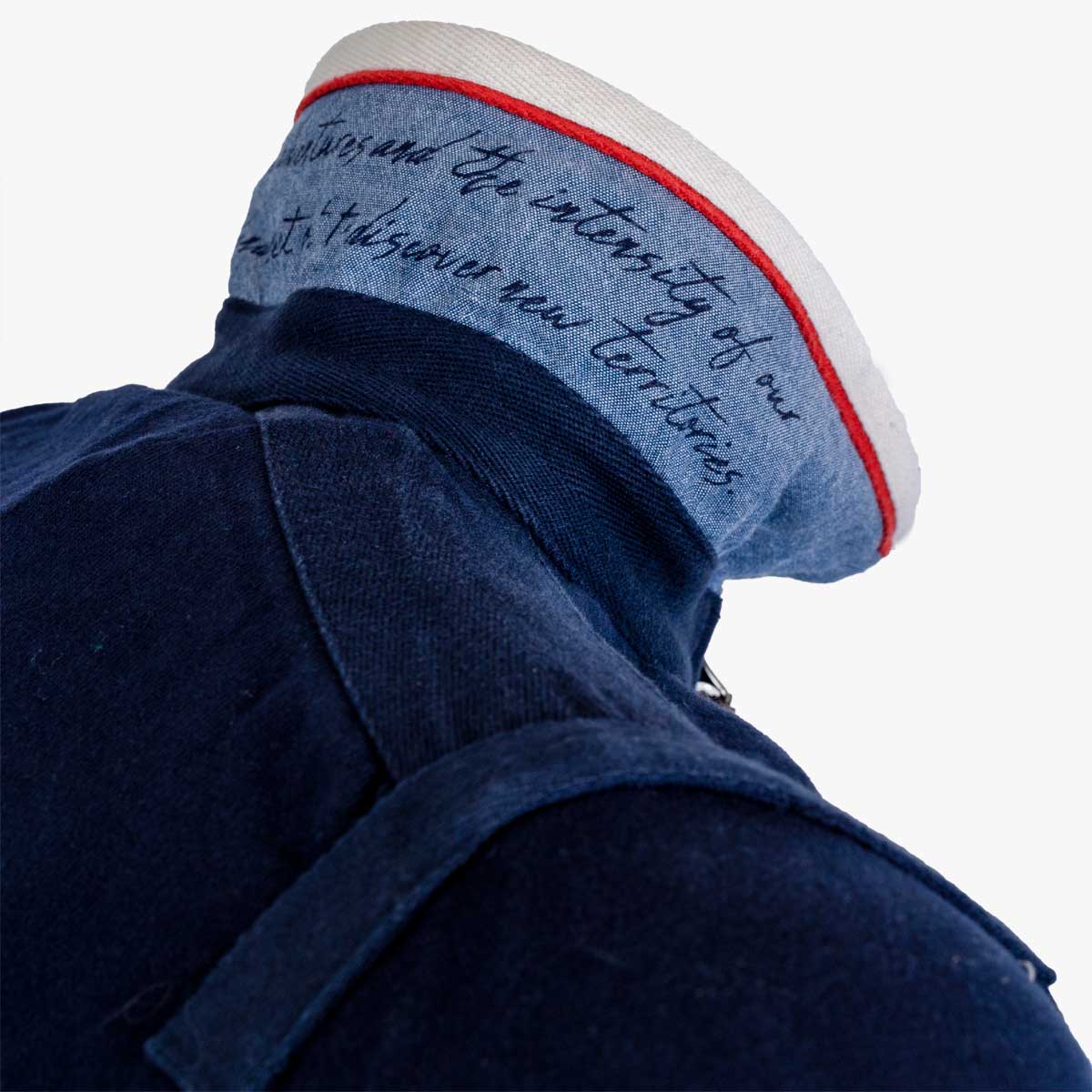 Sweat full-zip bleu marine col polo - Image 4