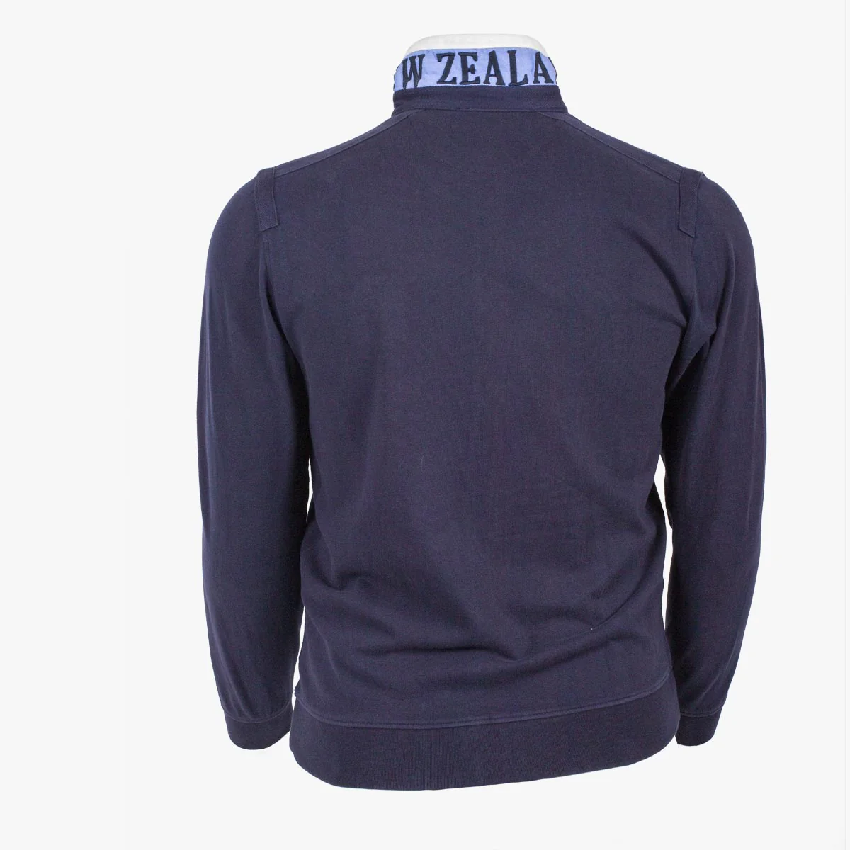 Sweatshirt zippé bleu marine col polo - Image 4