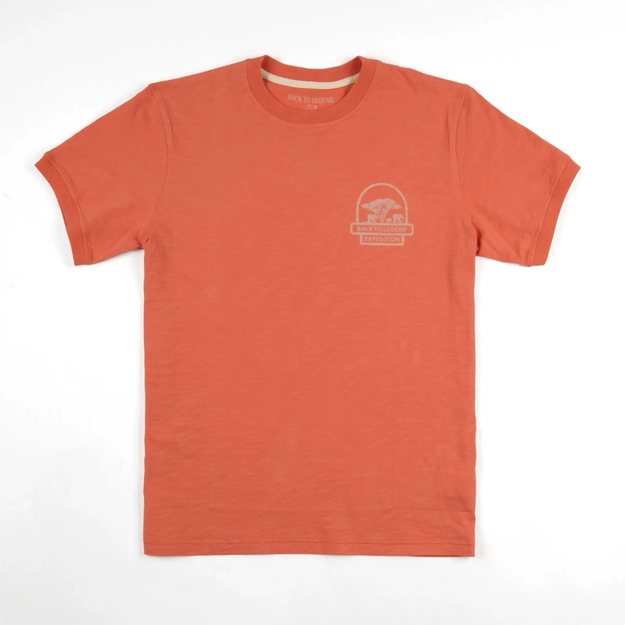 T-shirt expédition rose corail col rond - Image 3