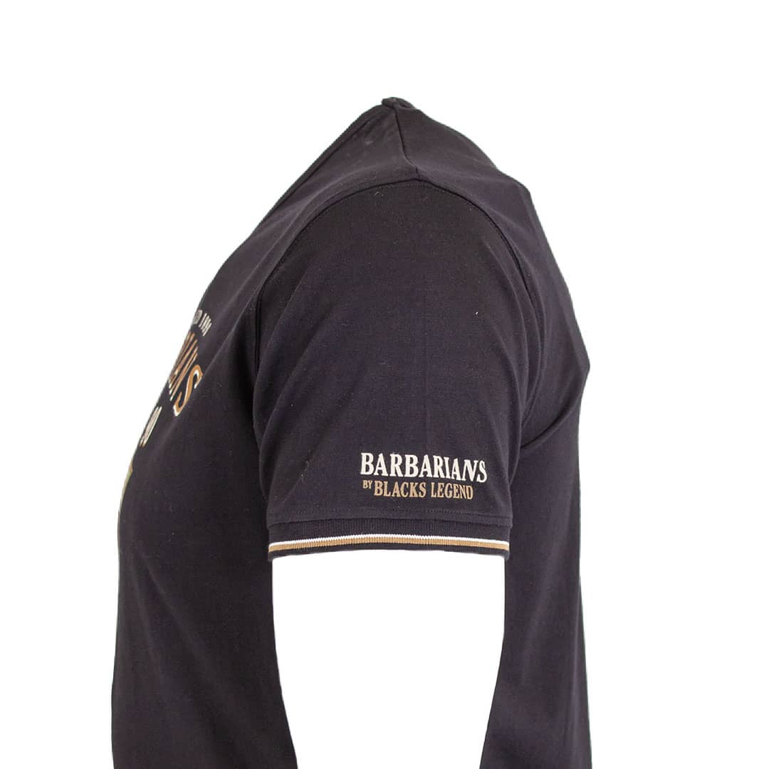 T-shirt noir Barbarians col rond - Image 4