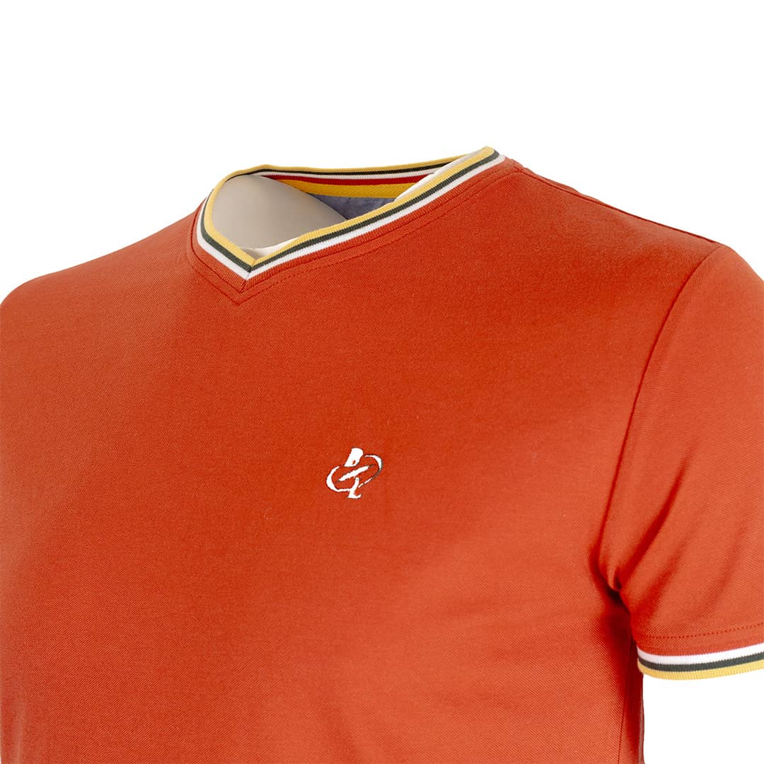 T-shirt orange col V - Image 4
