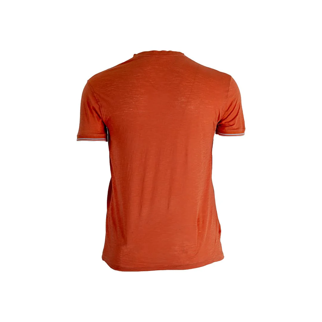 T-shirt slub orange col V - Image 2