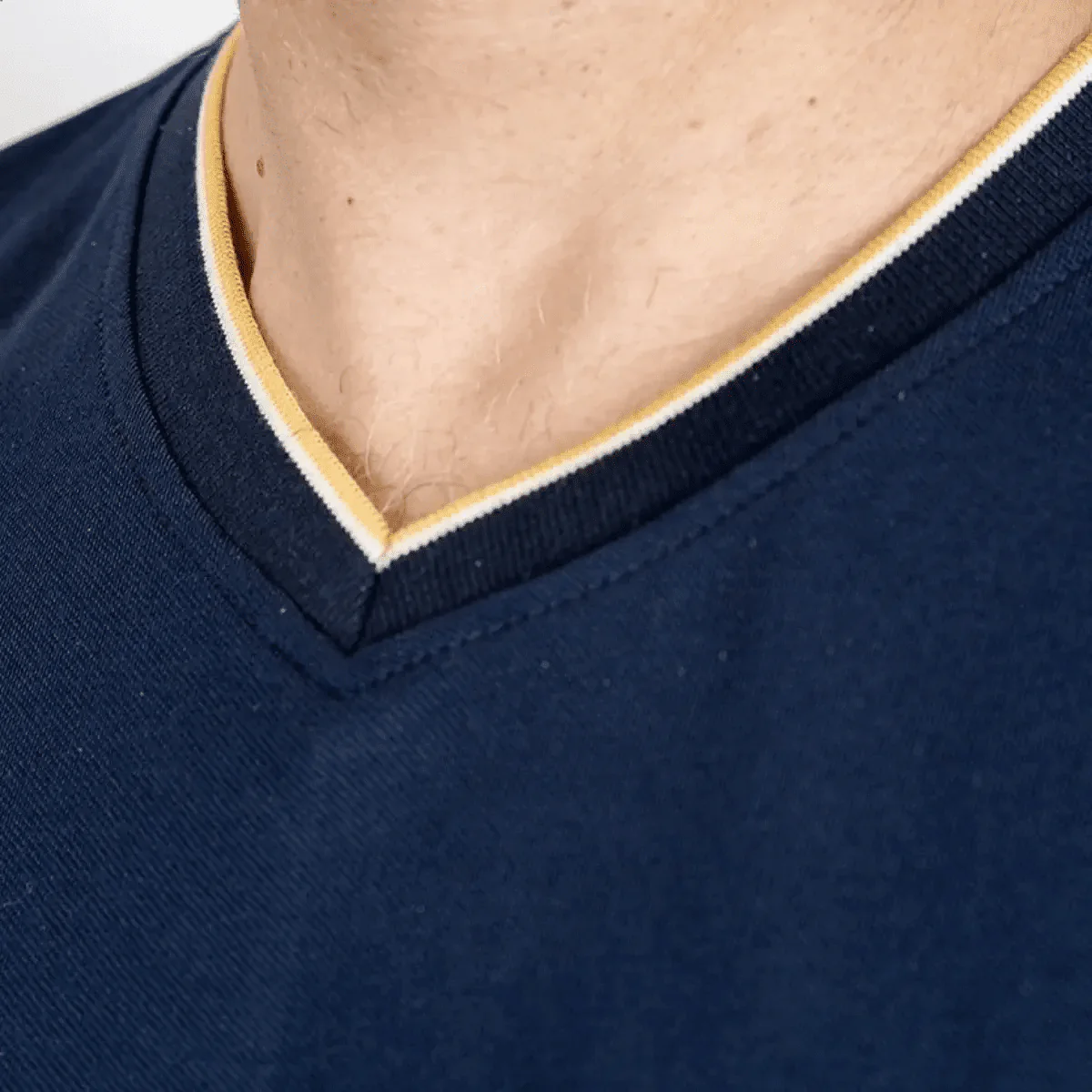 T-shirt BL bleu marine col V - Image 3