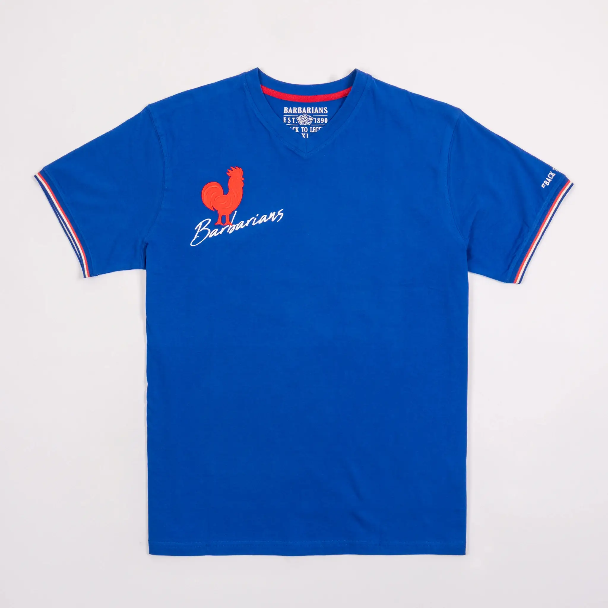 T-shirt bleu roi col V Barbarians - Image 3