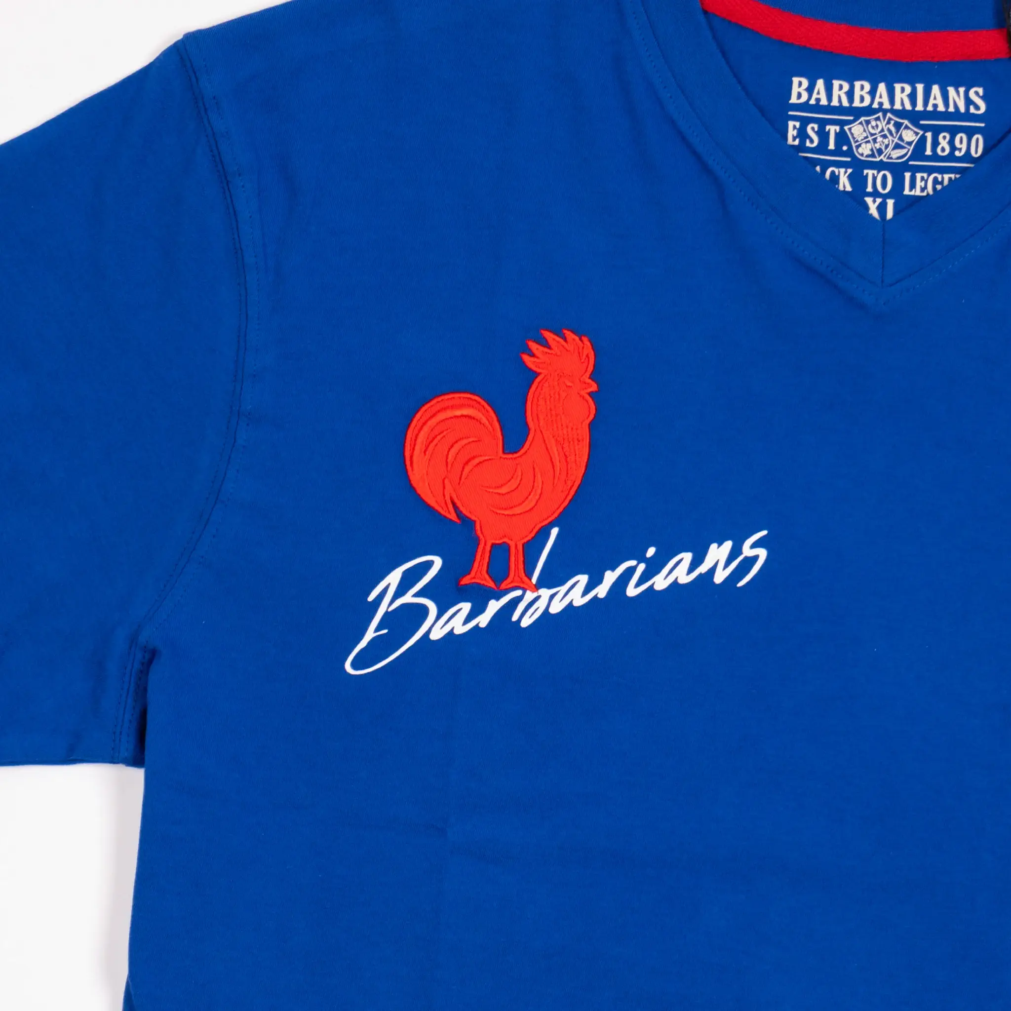T-shirt bleu roi col V Barbarians - Image 5