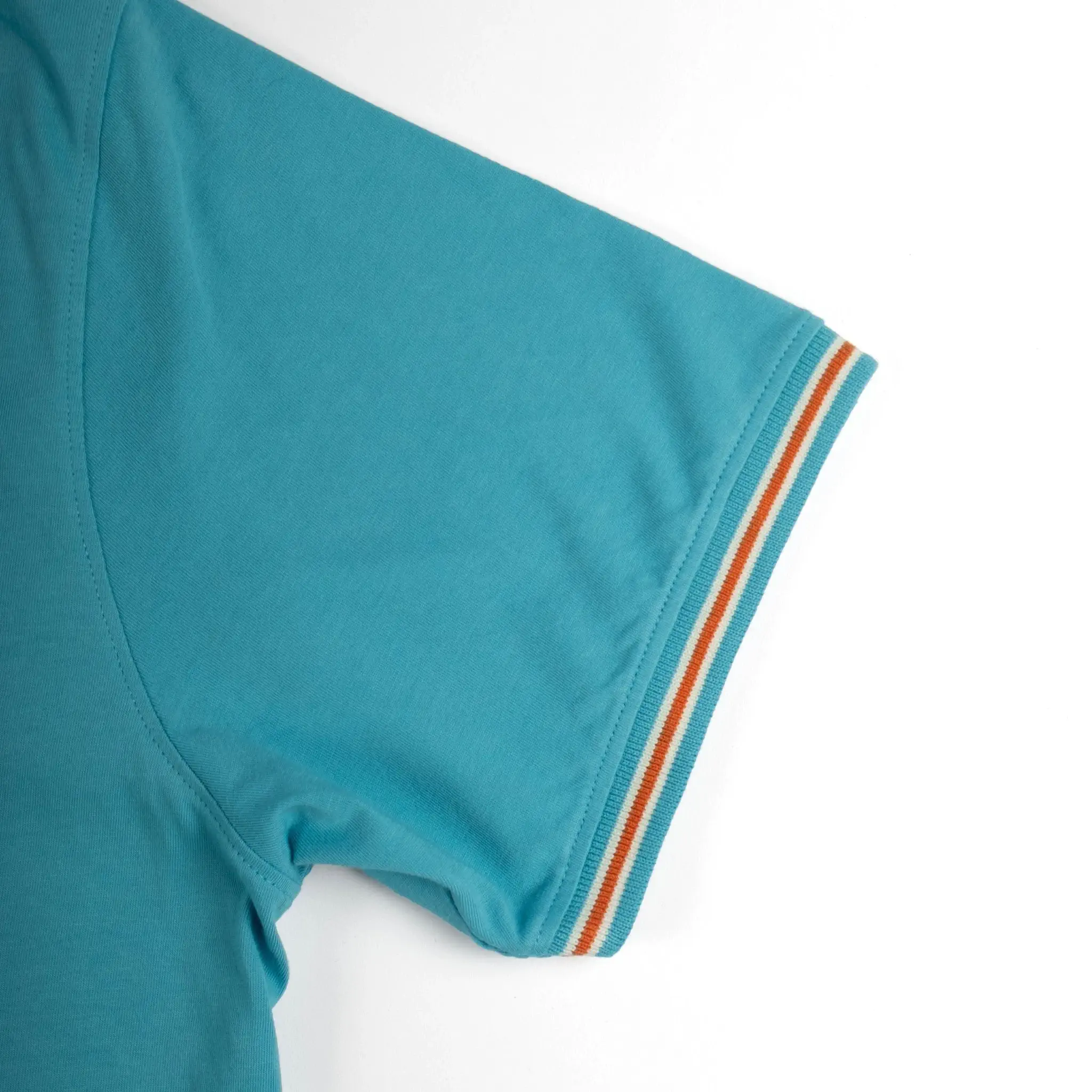T-shirt bleu turquoise col V - Image 5