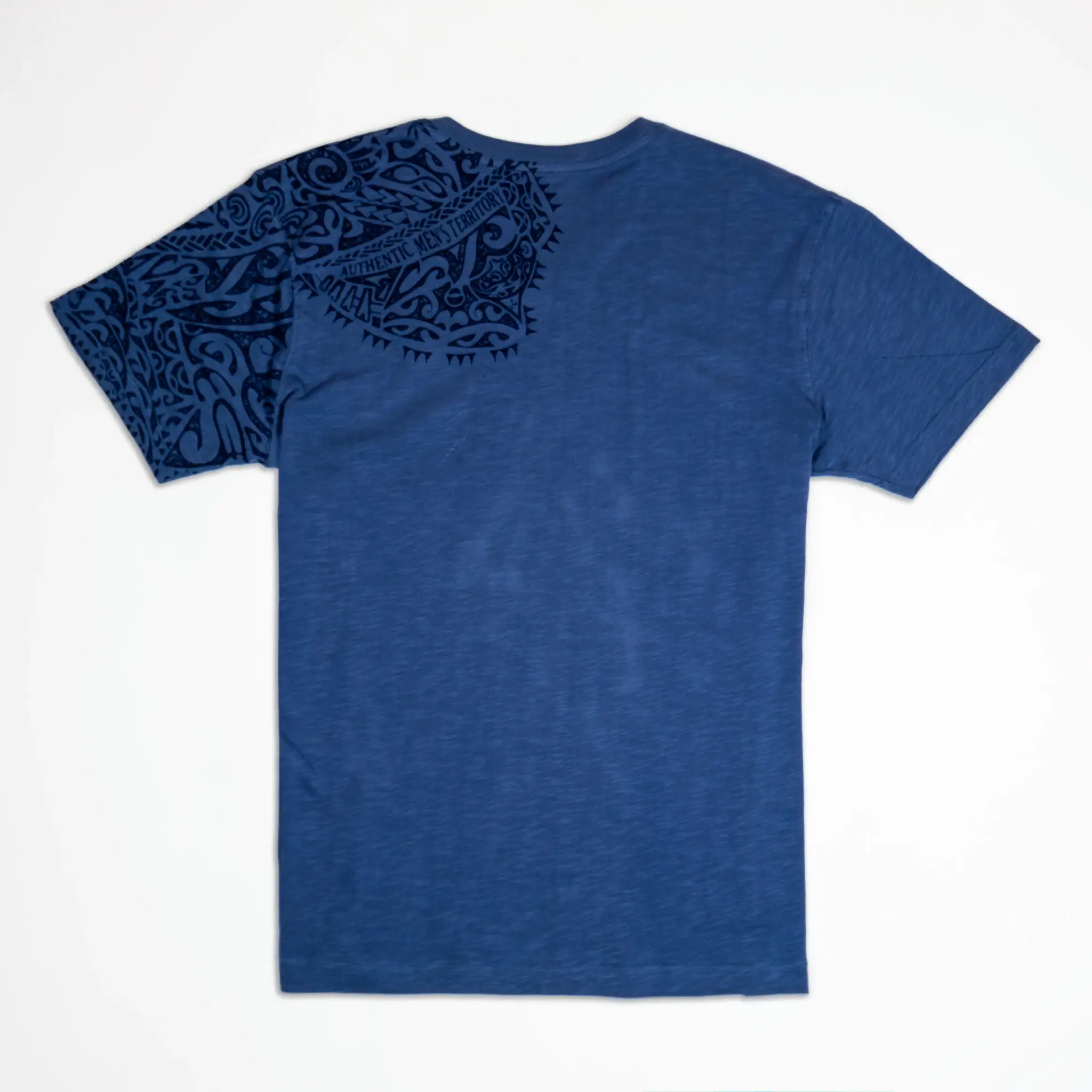 T-shirt maori bleu col V - Image 5