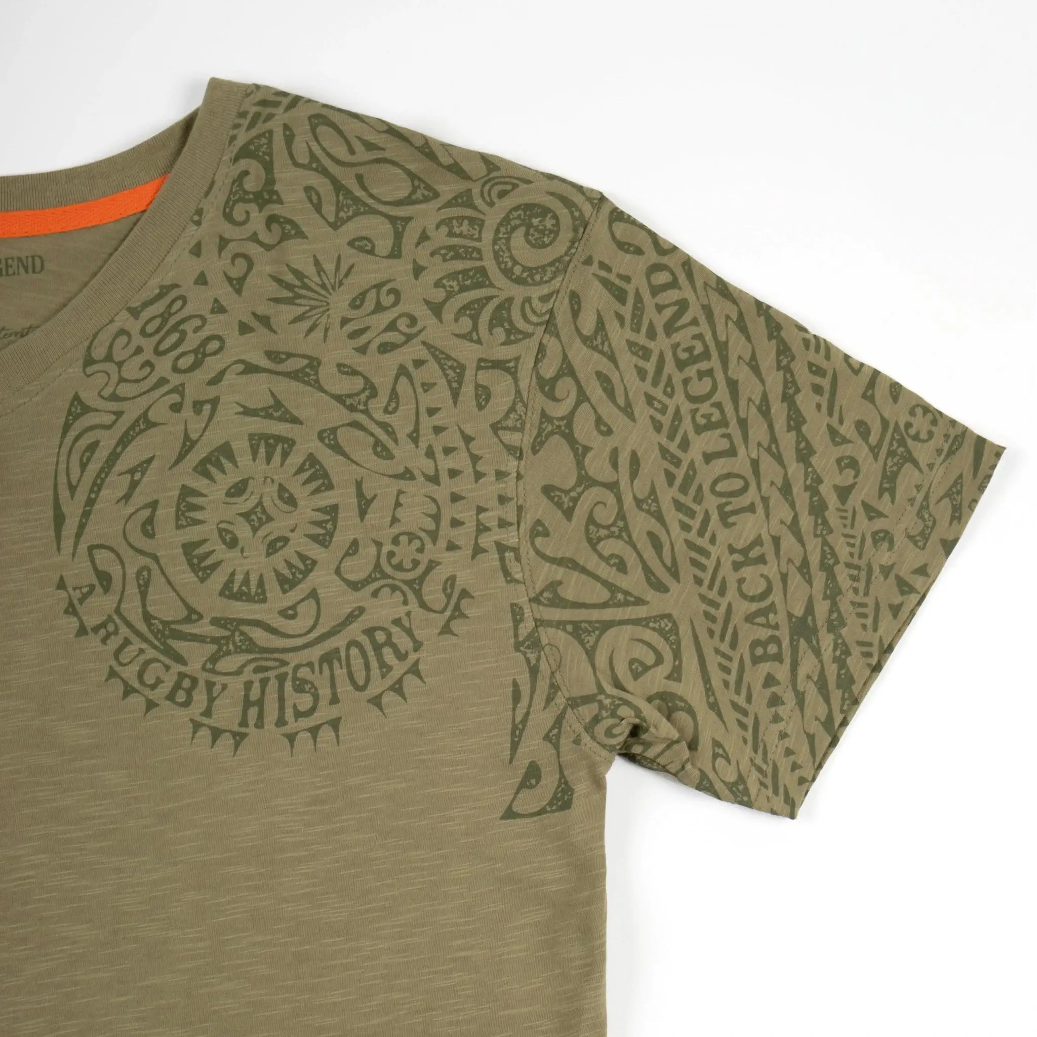T-shirt maori vert col V - Image 4