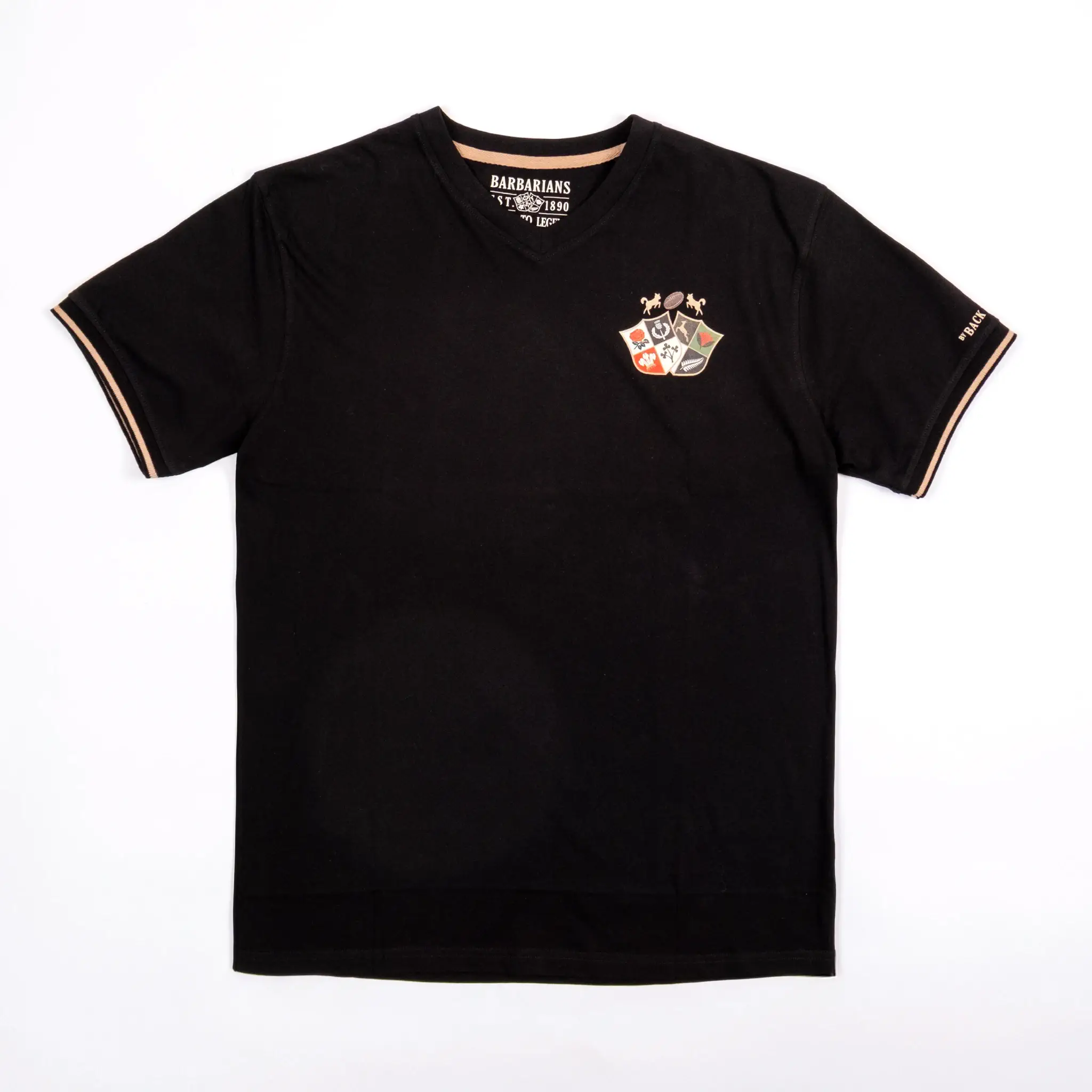 T-shirt noir col V Barbarians - Image 4