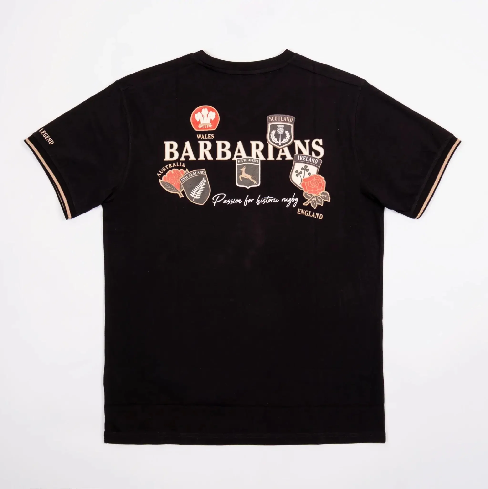 T-shirt noir col V Barbarians - Image 5