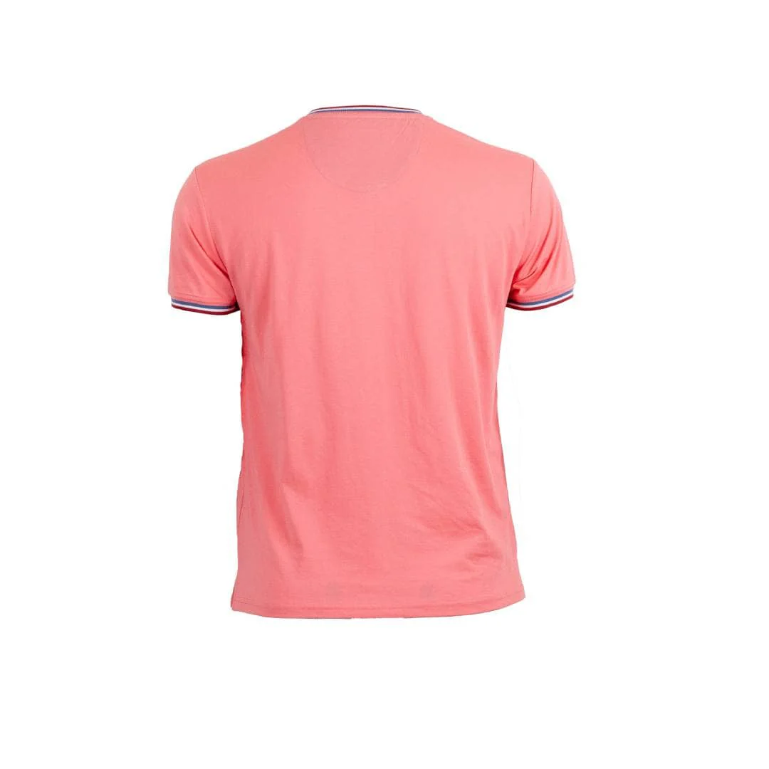 T-shirt rose col V - Image 2