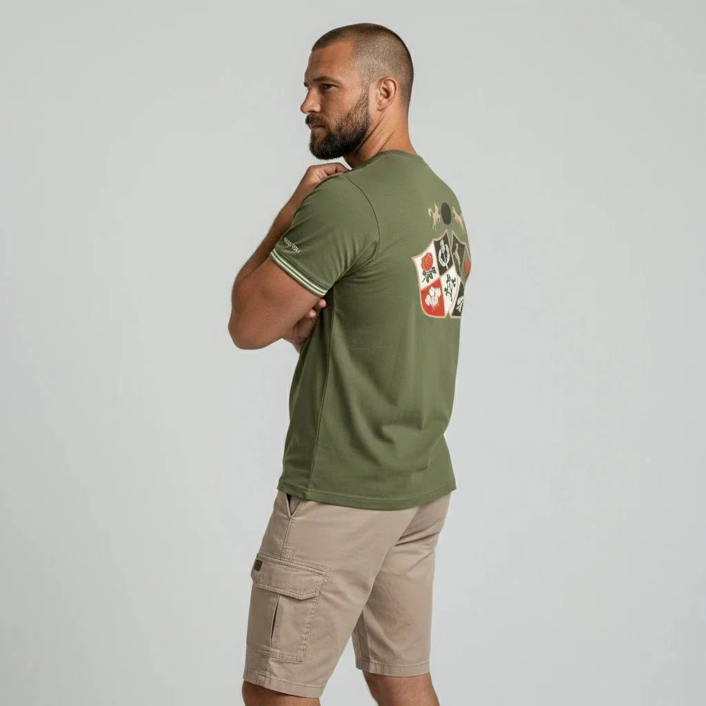 T-shirt vert col rond Barbarians - Image 3