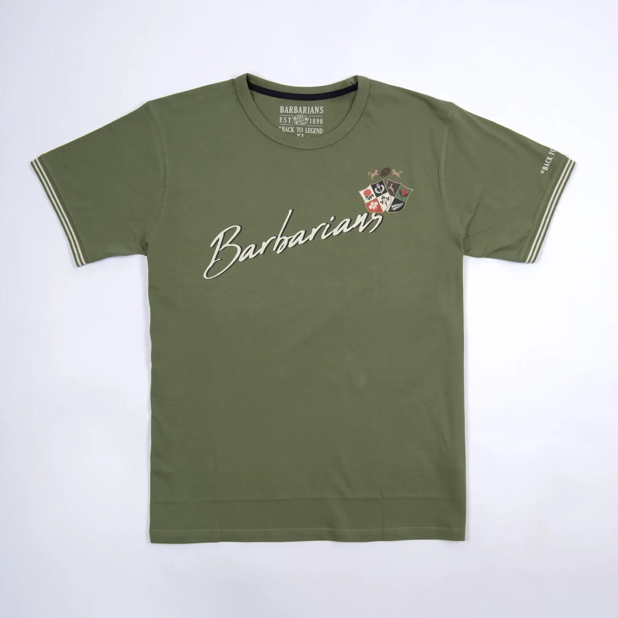 T-shirt vert col rond Barbarians - Image 5