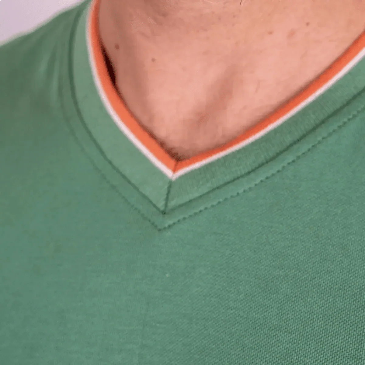 T-shirt BL vert col V - Image 3